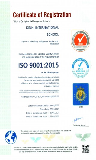 Our School has become an ISO Certified School